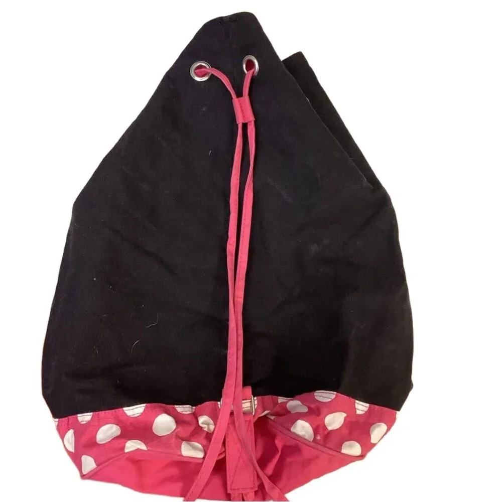 Unbranded C Monogram Pink Polka Dot Canvas Drawstring Backpack Duffle Bag